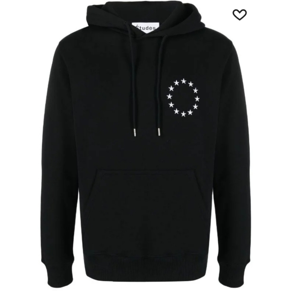 Etudes Klein Europa Stars-embroidered Hoodie in Black Mens Size S - Picture 5 of 11